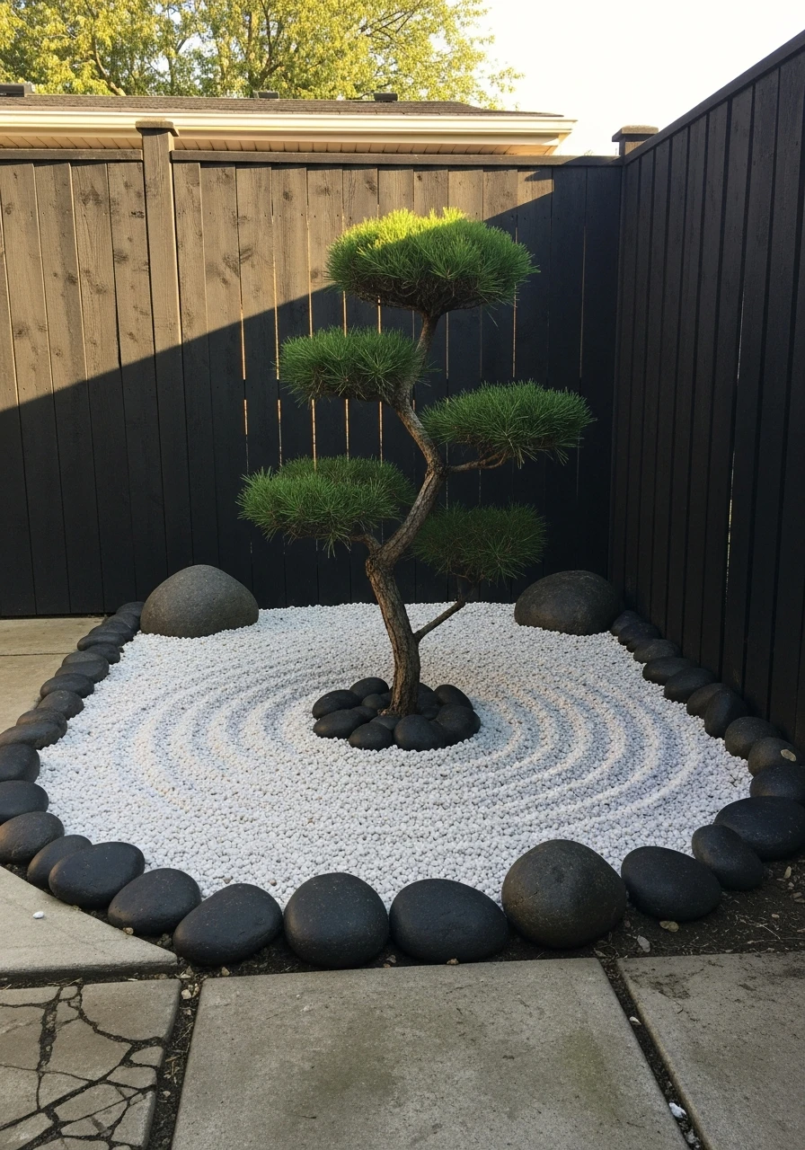 Zen Gravel Meditation Corner - 40 Stylish Townhouse Backyard Ideas That Look High-End