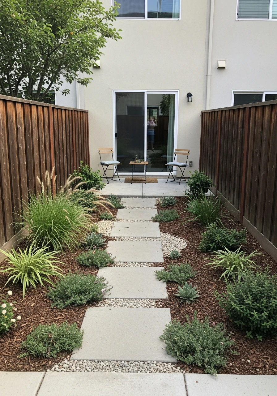 Native Drought-Friendly Landscaping - 40 Stylish Townhouse Backyard Ideas That Look High-End
