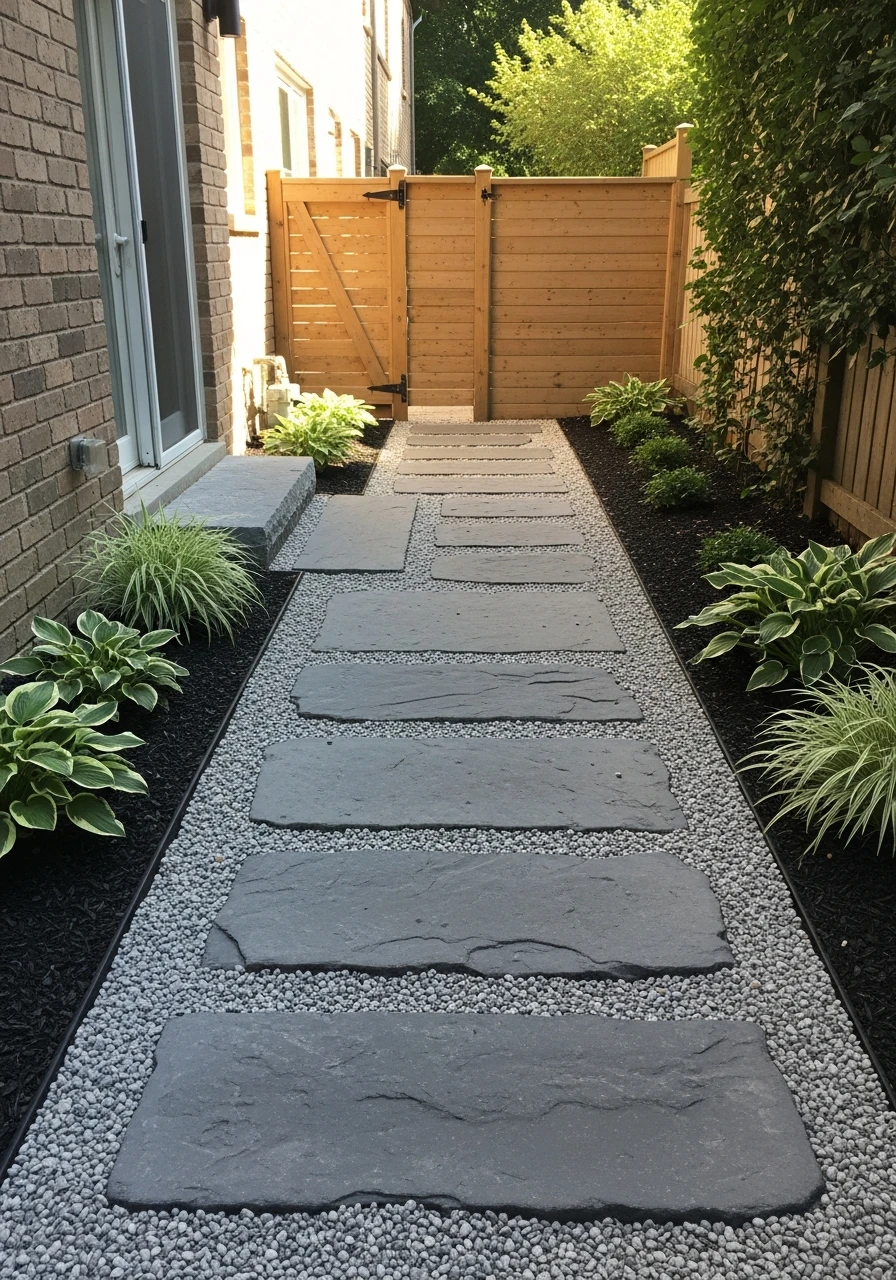 Stepping-Stone Pathway Layout - 40 Stylish Townhouse Backyard Ideas That Look High-End