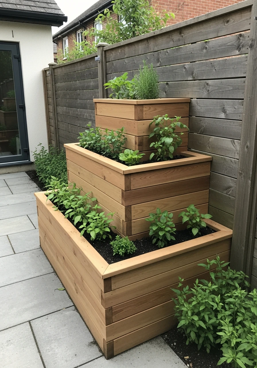 Tiered Raised Garden Beds - 40 Stylish Townhouse Backyard Ideas That Look High-End