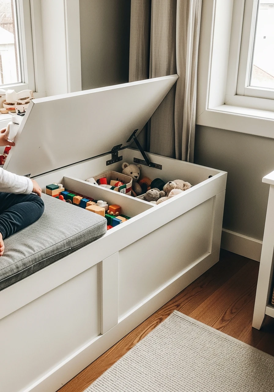 Bench Seating Hides Toys - 50 Toy Storage Ideas That Hide Clutter Like Magic
