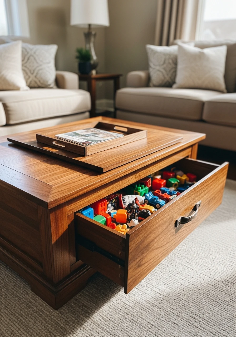 Table Storage For Living Room - 50 Toy Storage Ideas That Hide Clutter Like Magic