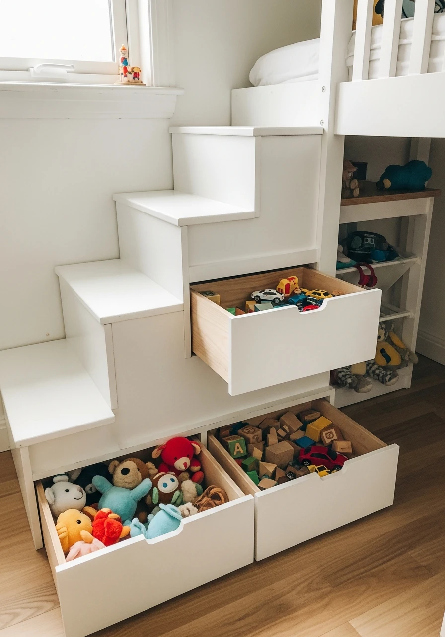 Stairs With Storage Inside - 50 Toy Storage Ideas That Hide Clutter Like Magic