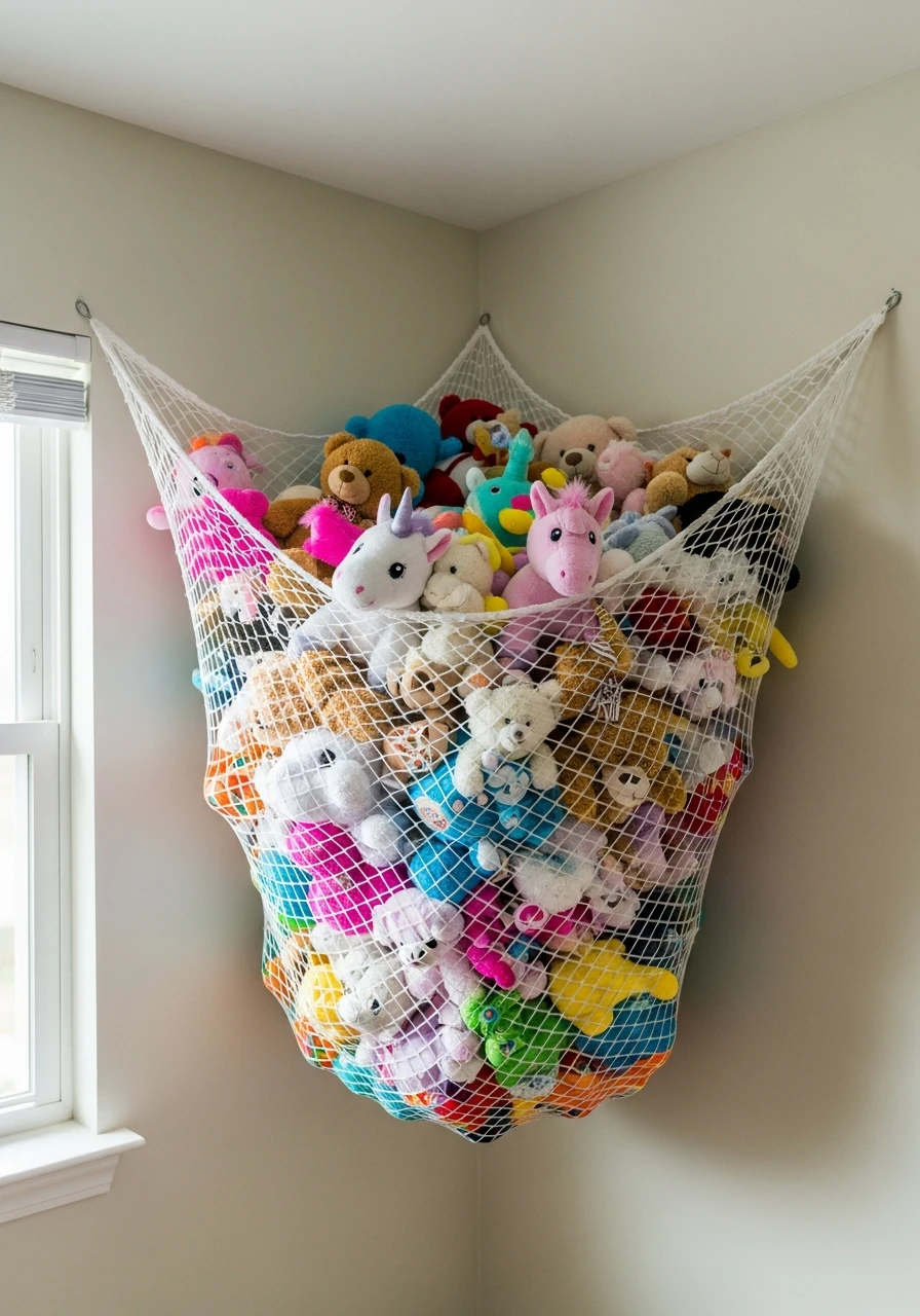 Hang Up Stuffed Animals - 50 Toy Storage Ideas That Hide Clutter Like Magic
