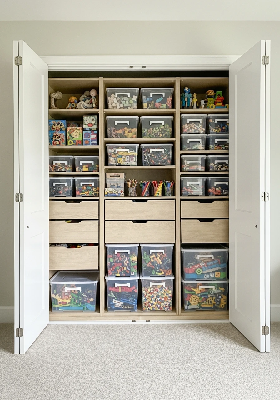 Convert A Closet To Storage - 50 Toy Storage Ideas That Hide Clutter Like Magic