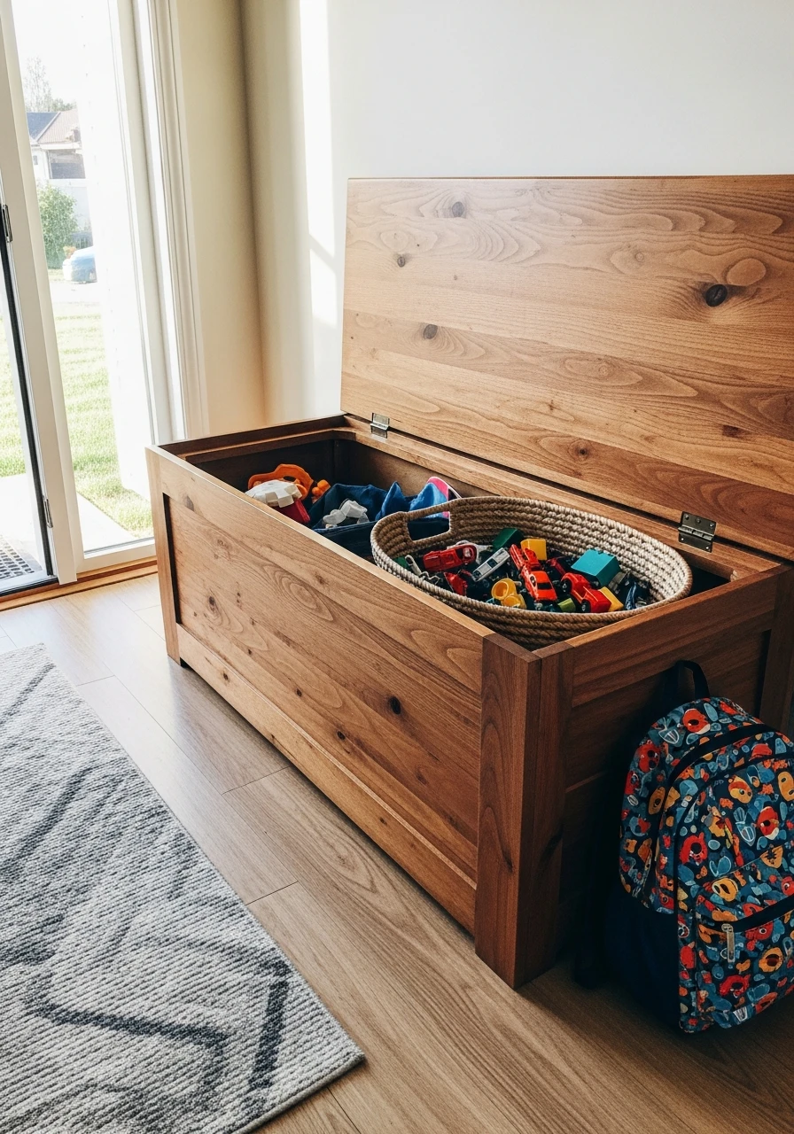 Bench That Hides Everything - 50 Toy Storage Ideas That Hide Clutter Like Magic