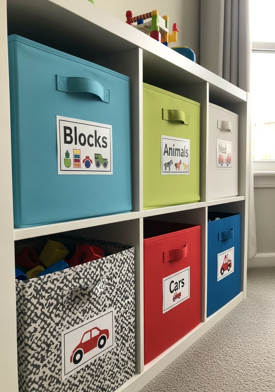 Labels With Words And Pictures - 50 Toy Storage Ideas That Hide Clutter Like Magic