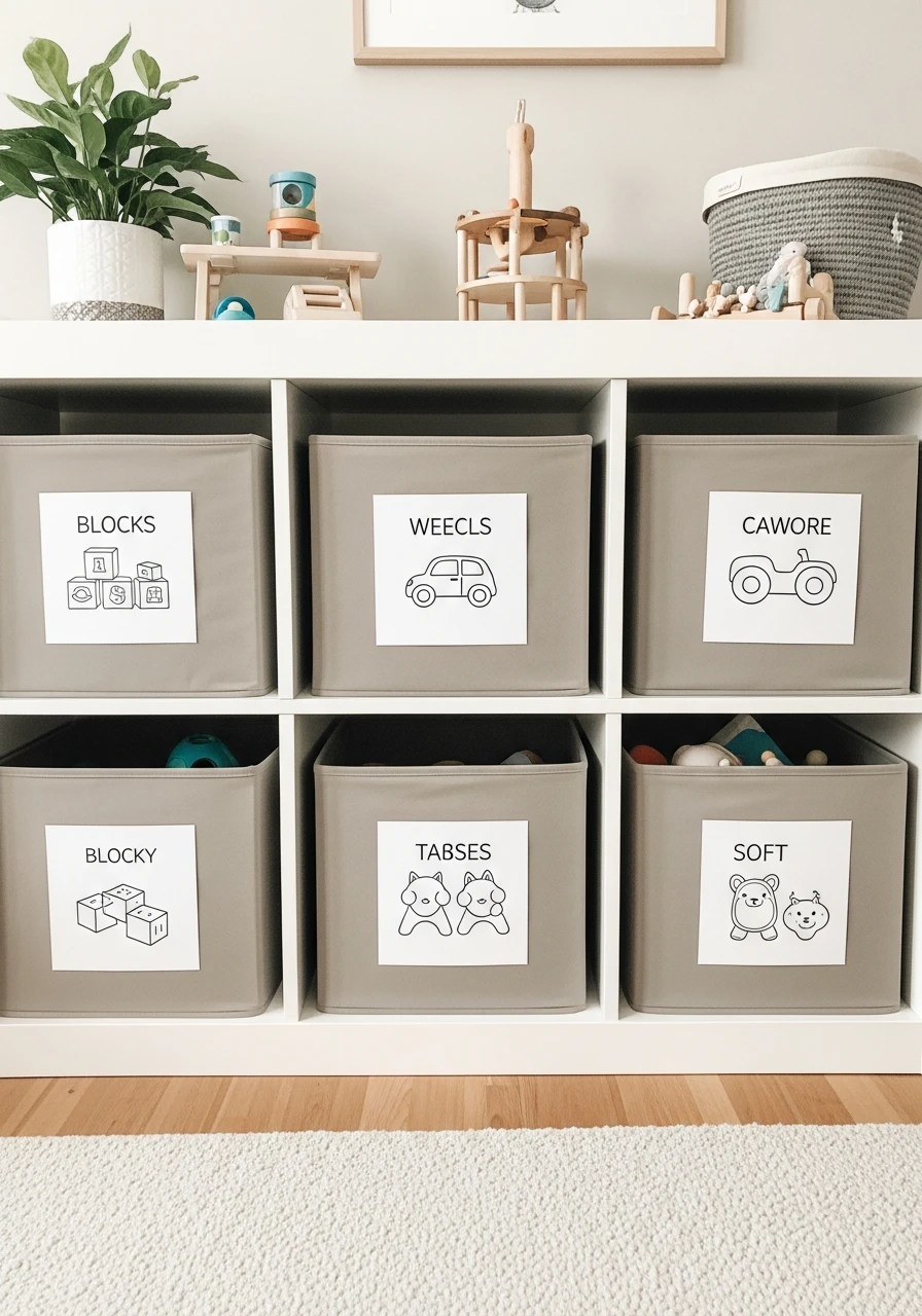 Use Simple Category Signs - 50 Toy Storage Ideas That Hide Clutter Like Magic