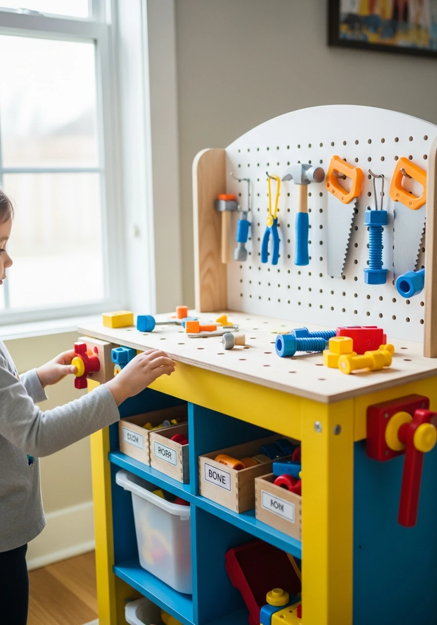 Toy Workbench Storage - 50 Toy Storage Ideas That Hide Clutter Like Magic
