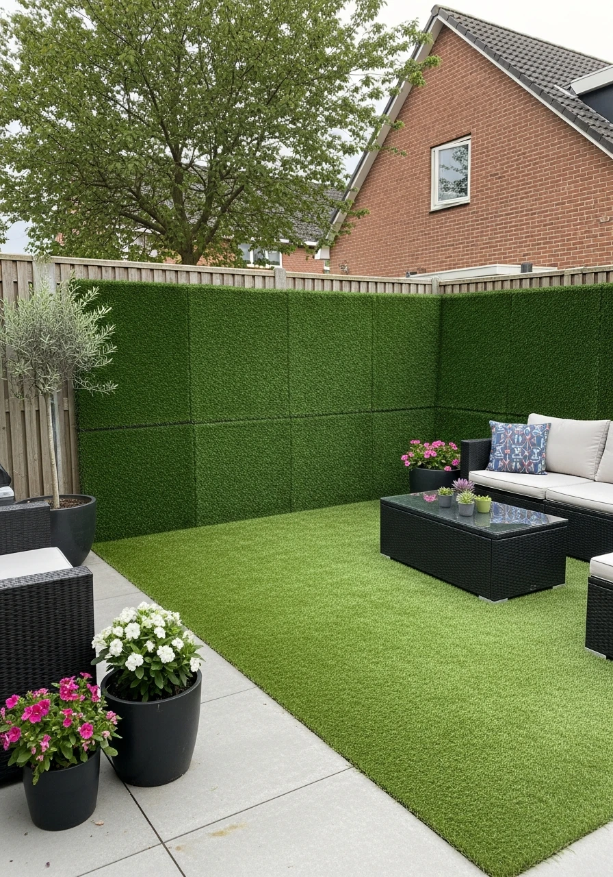 Vertical Turf Privacy Wall Backdrop