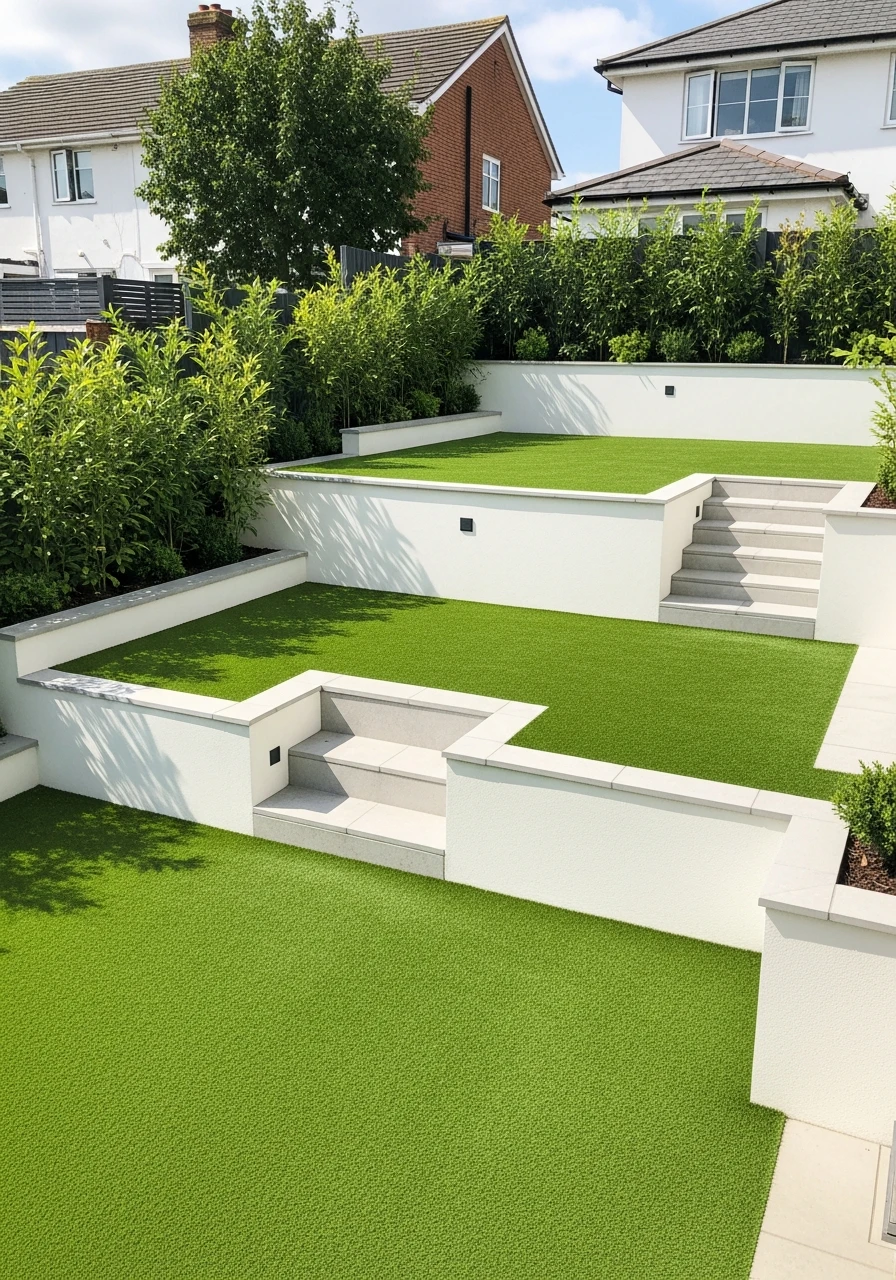 Multi-Level Terrace Turf Landscaping