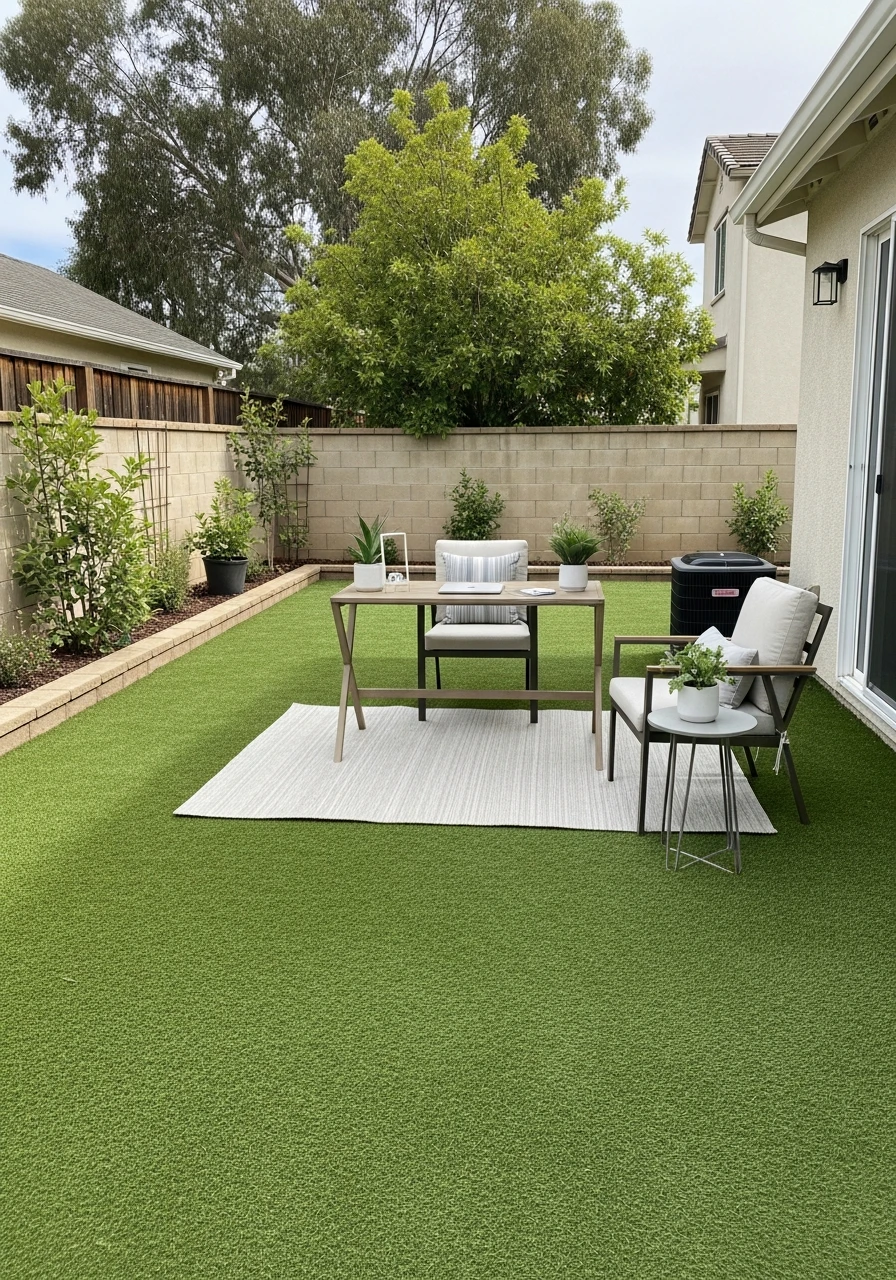 Outdoor Workspace or Reading Nook on Turf