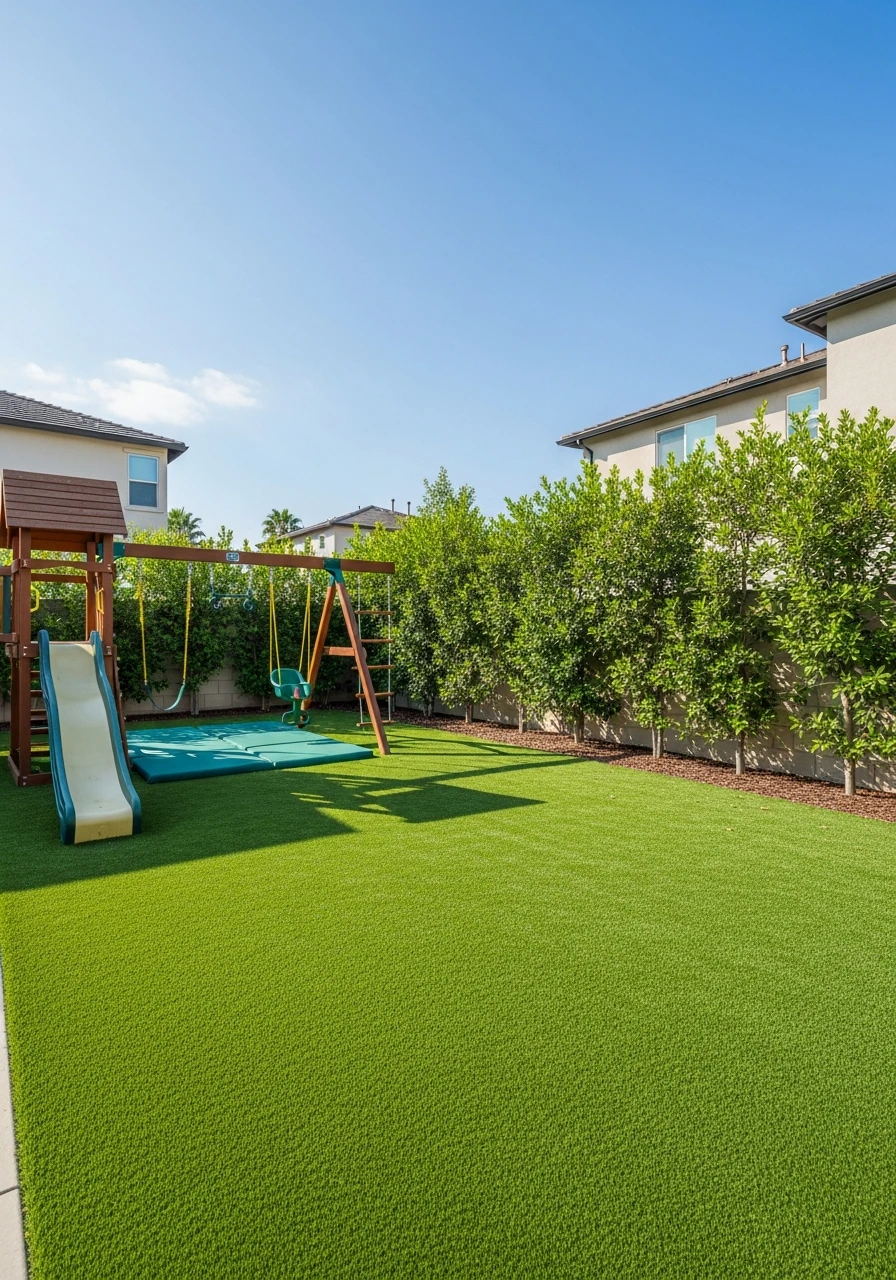 Kid-Safe Cushioned Turf Playground