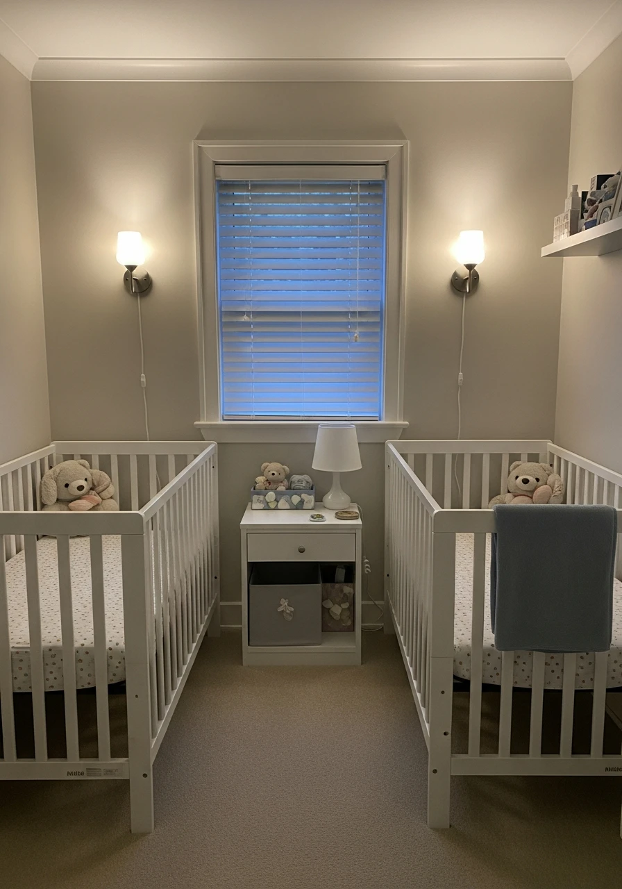 Dual Lighting Fixtures - 50 Brilliant Twin Nursery Ideas for a Beautiful & Functional Space