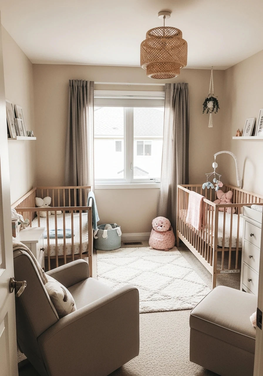 Gender-Specific Accents - 50 Brilliant Twin Nursery Ideas for a Beautiful & Functional Space