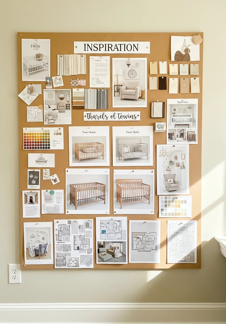 Inspiration Boards - 50 Brilliant Twin Nursery Ideas for a Beautiful & Functional Space