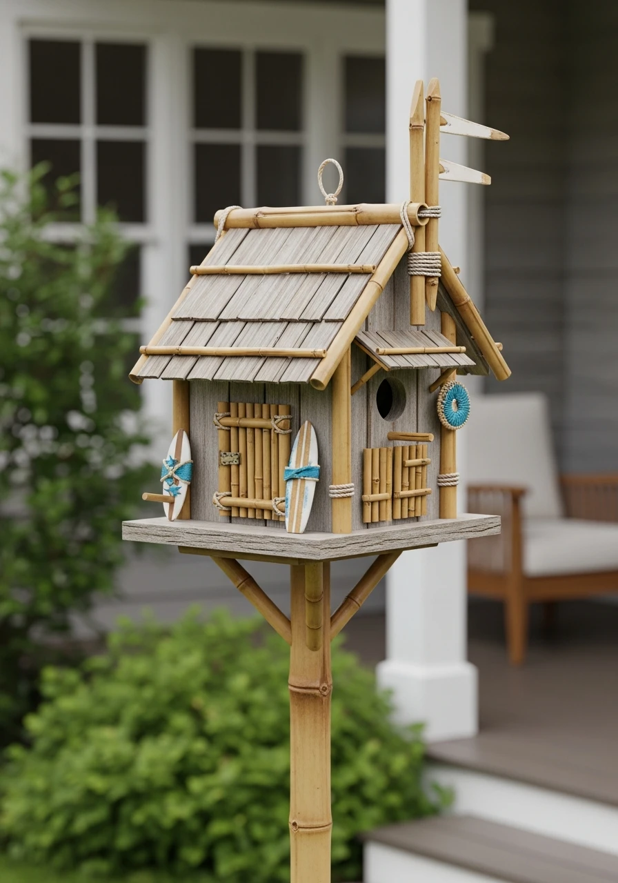 Coastal Surf Shack Birdhouse