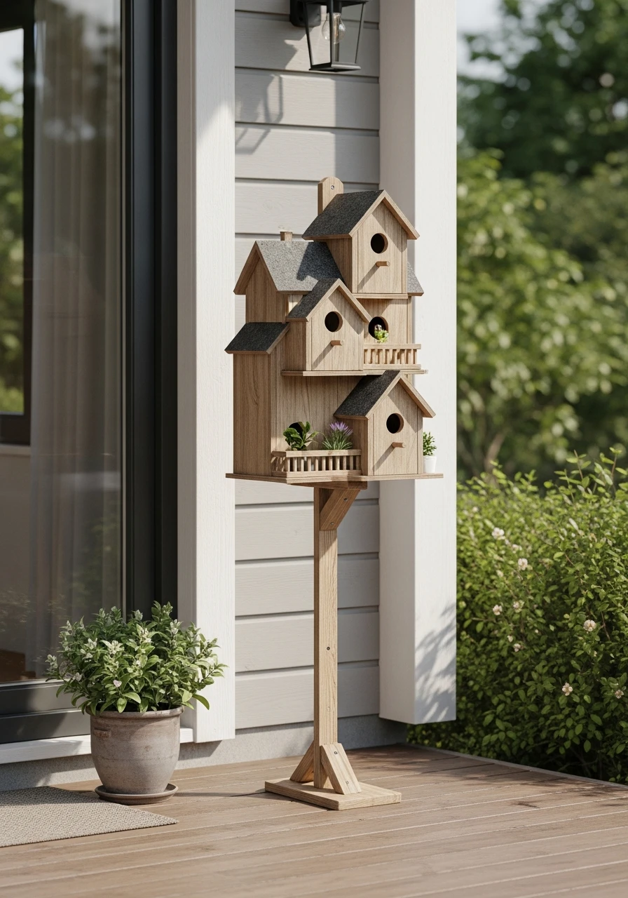 Multi-Unit Duplex Birdhouse