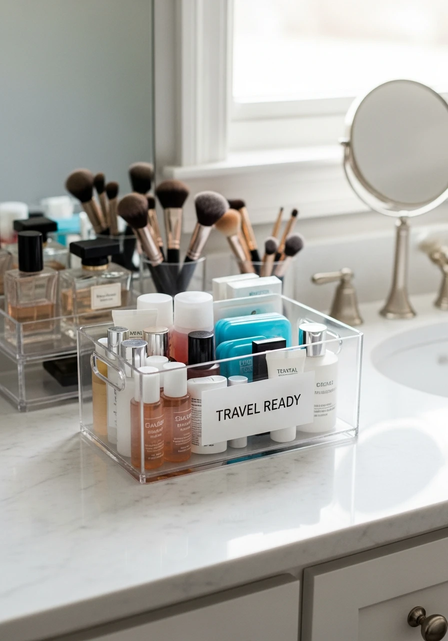 Group Travel Products - 50 Vanity Organization Ideas That Make Your Bathroom Look Designer
