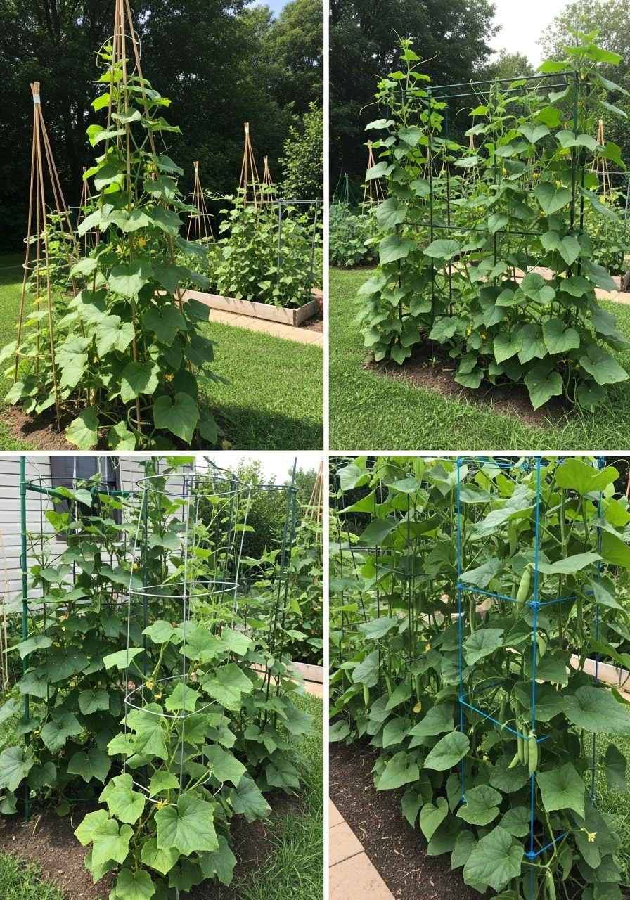 Trellis Support for Vines - 55 Clever Vegetable Garden Ideas for a Dreamy Harvest