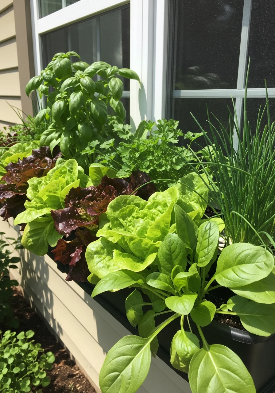 Window Box Veggies - 55 Clever Vegetable Garden Ideas for a Dreamy Harvest