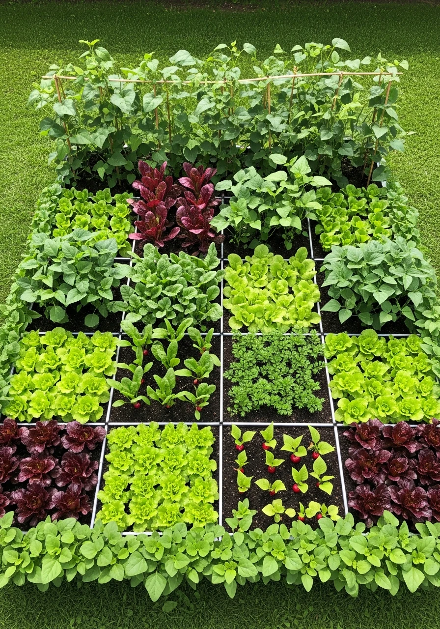 Square Foot Garden Layout - 55 Clever Vegetable Garden Ideas for a Dreamy Harvest