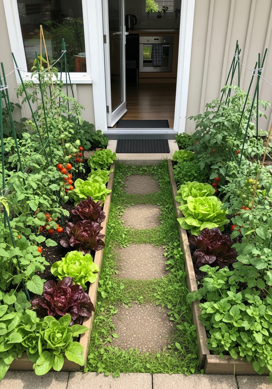 Kitchen-to-Table Walkways - 55 Clever Vegetable Garden Ideas for a Dreamy Harvest