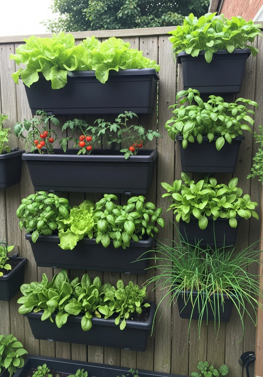 Vertical Wall Planters - 55 Clever Vegetable Garden Ideas for a Dreamy Harvest