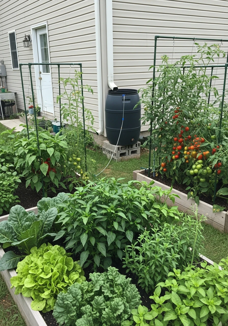 Rainwater Harvesting System - 55 Clever Vegetable Garden Ideas for a Dreamy Harvest