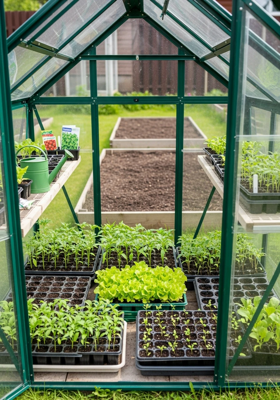 Backyard Greenhouse for Early Starts - 55 Clever Vegetable Garden Ideas for a Dreamy Harvest