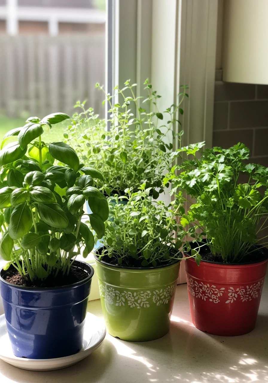 Container Herb Garden Trio - 55 Clever Vegetable Garden Ideas for a Dreamy Harvest