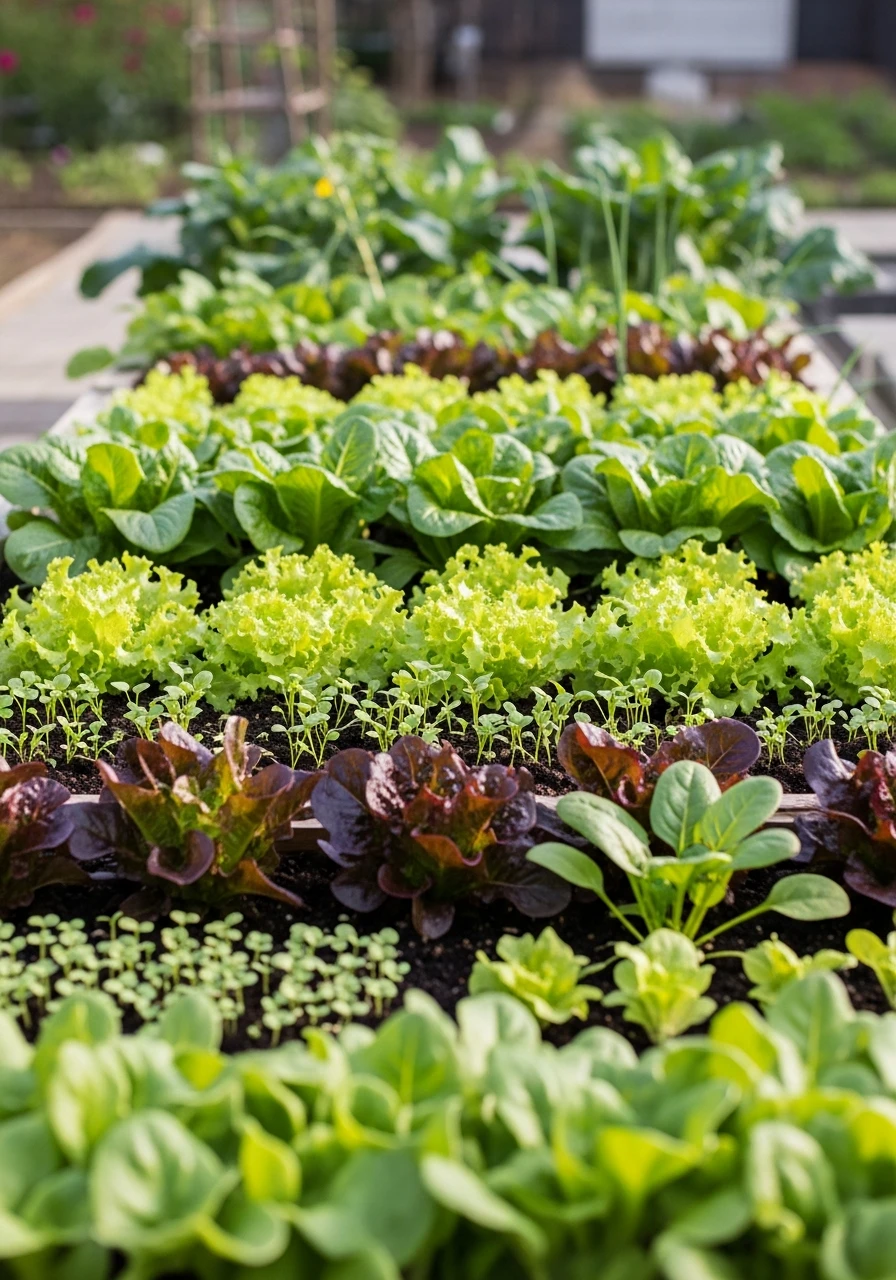 Succession Salad Bed - 55 Clever Vegetable Garden Ideas for a Dreamy Harvest