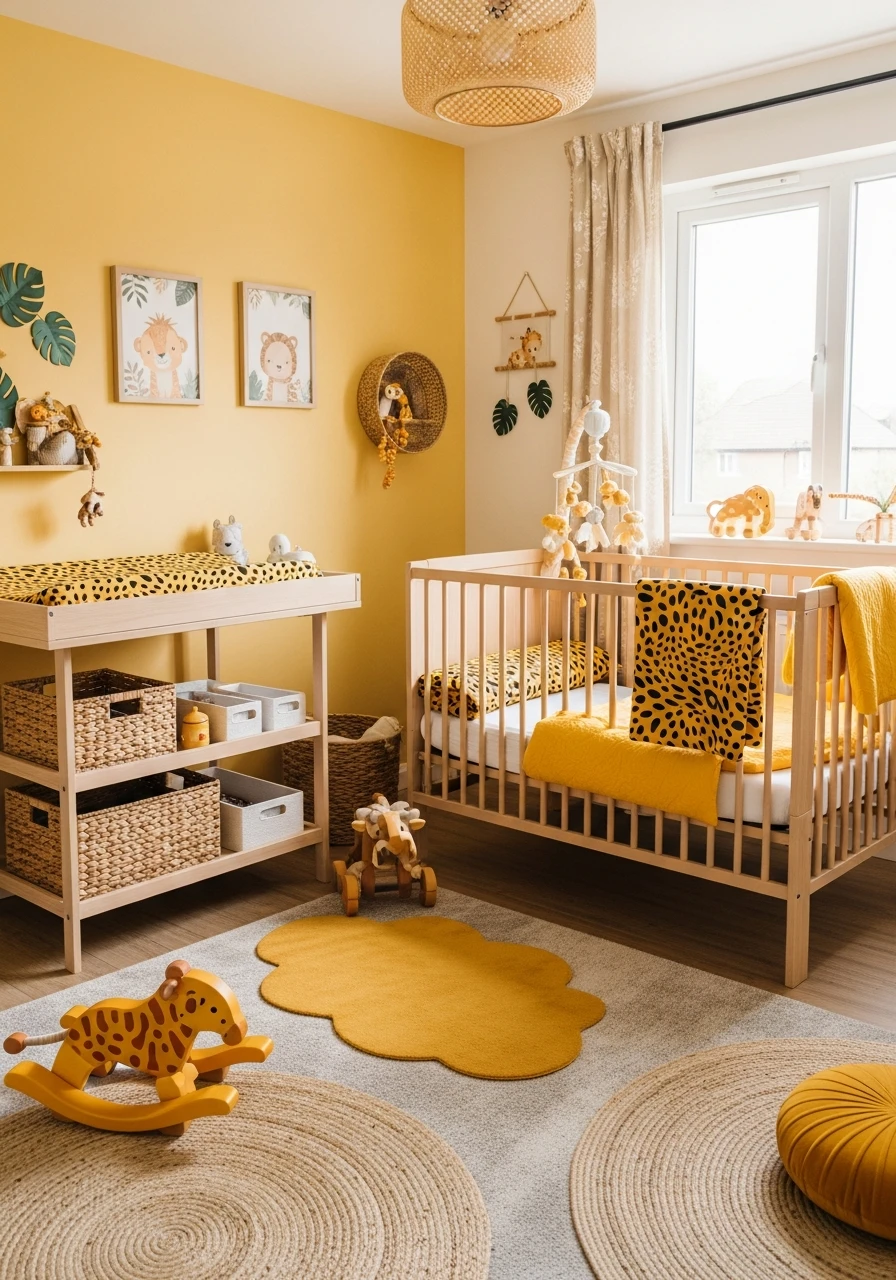 Yellow Safari Nursery Theme