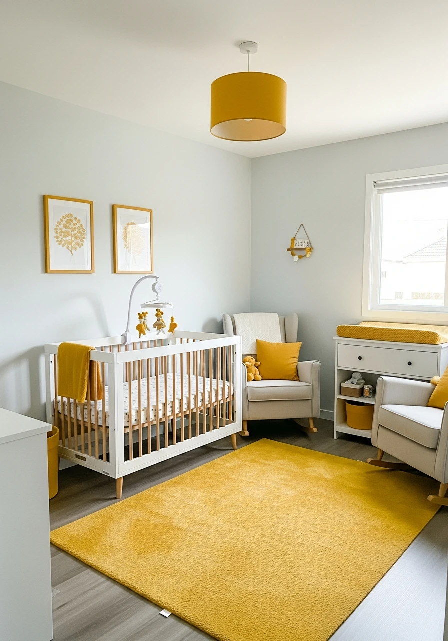 Mustard Yellow Accent Decor Nursery
