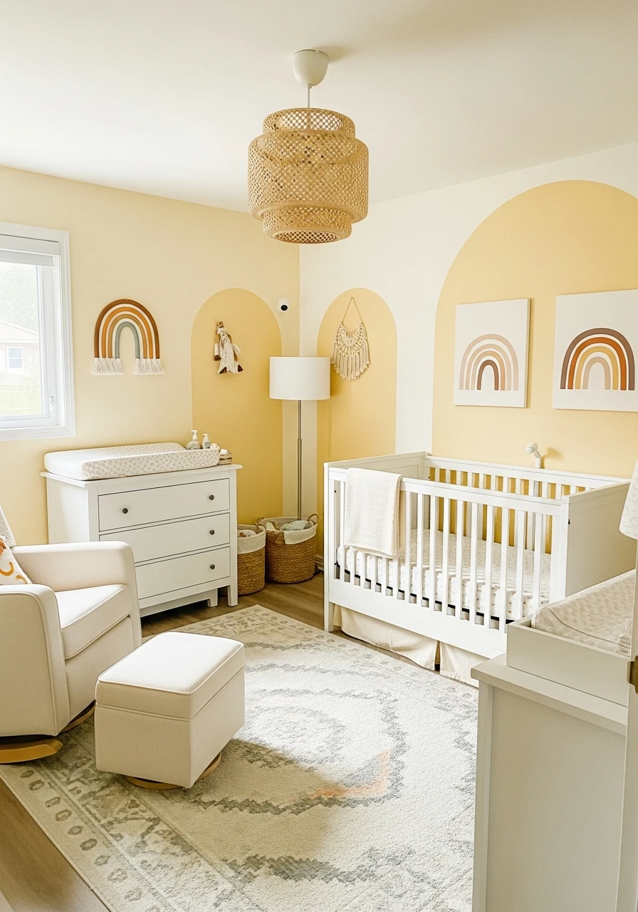 Yellow Rainbow Nursery Theme
