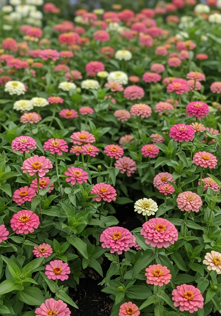Pastel Zinnia Theme - 40 Charming Zinnias Garden Ideas for a Beautiful Yard