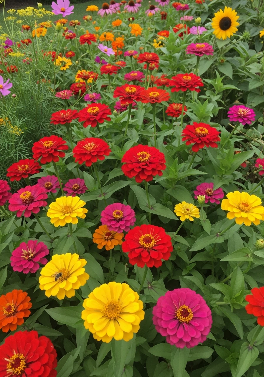 Wildlife Friendly Border - 40 Charming Zinnias Garden Ideas for a Beautiful Yard