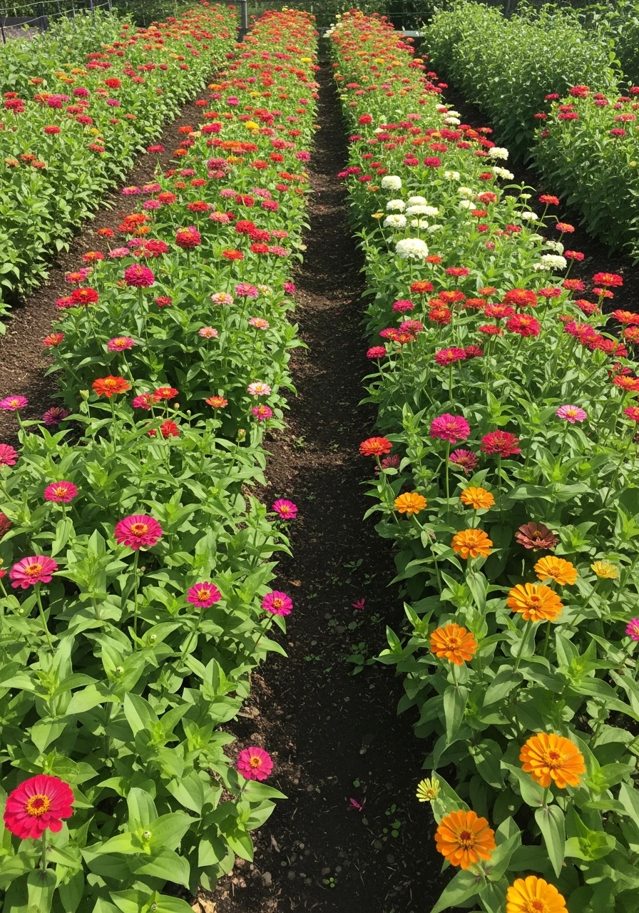 Zinnia Cutting Garden - 40 Charming Zinnias Garden Ideas for a Beautiful Yard