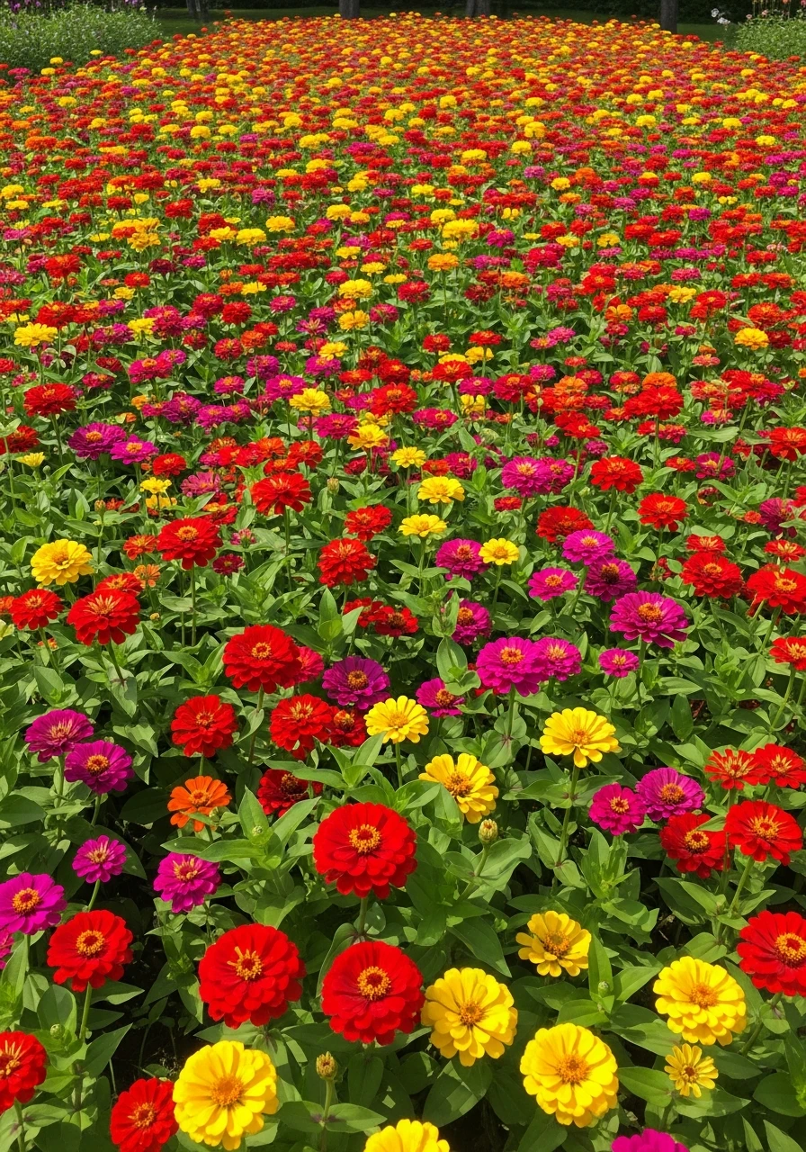 Zinnia Mass Planting Magic - 40 Charming Zinnias Garden Ideas for a Beautiful Yard