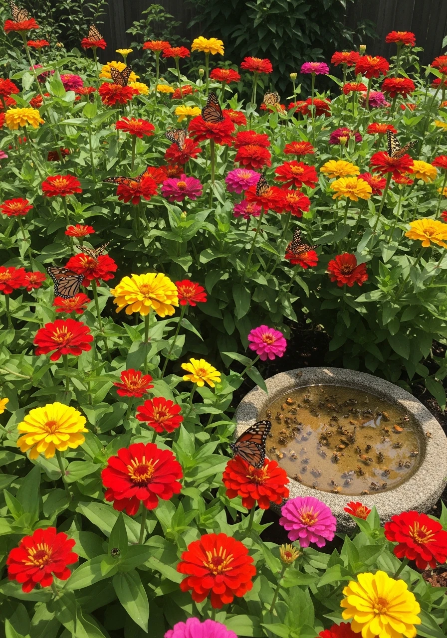 Butterfly Haven Garden - 40 Charming Zinnias Garden Ideas for a Beautiful Yard