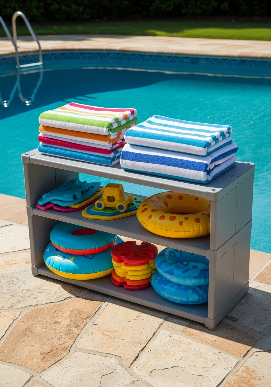 24. Poolside Shelf Storage Unit