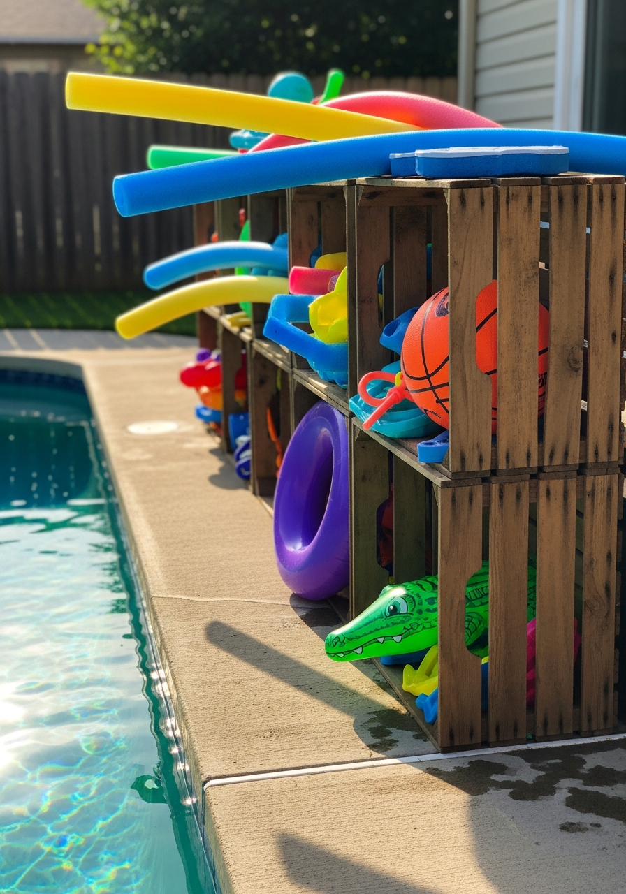 26. Pool Toy Crate System