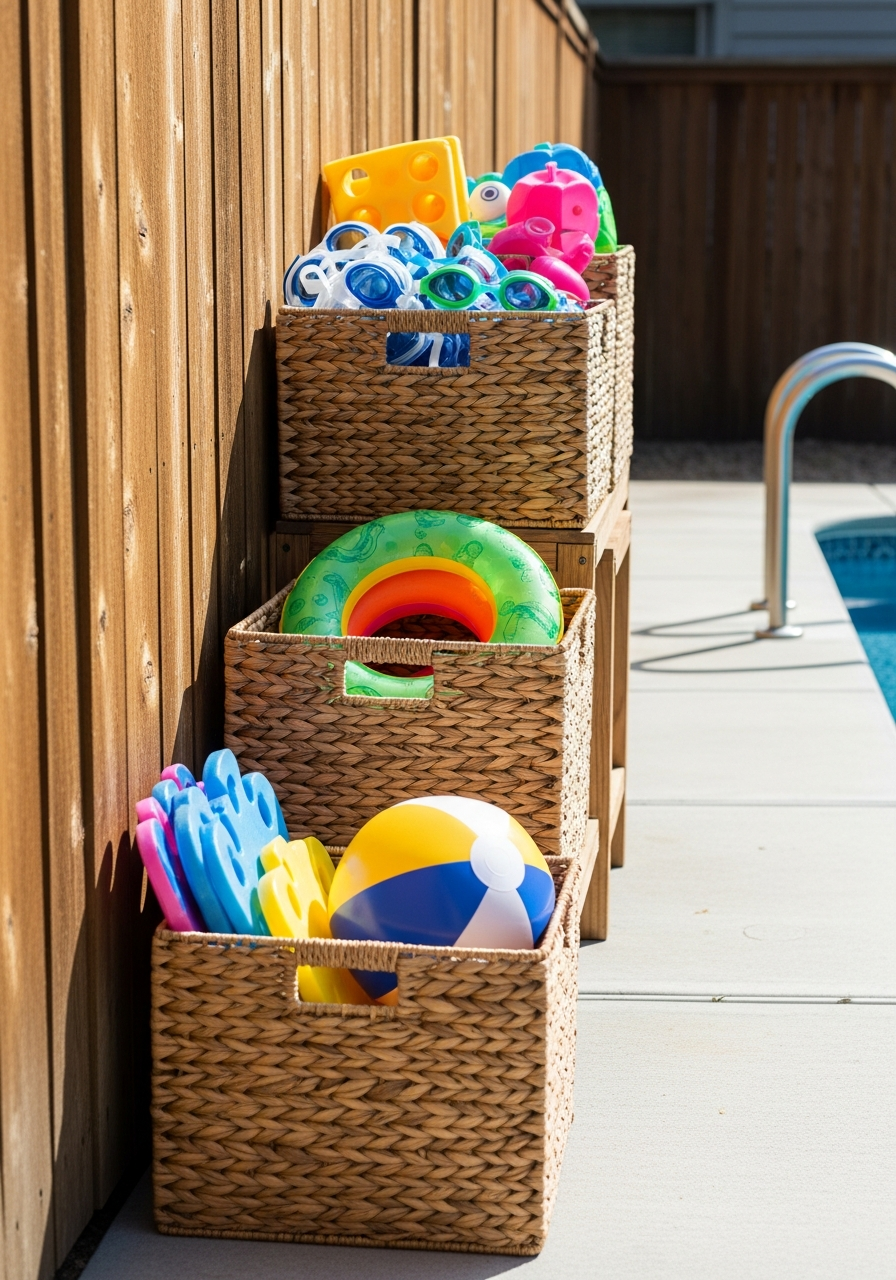 29. Outdoor Toy Basket Station