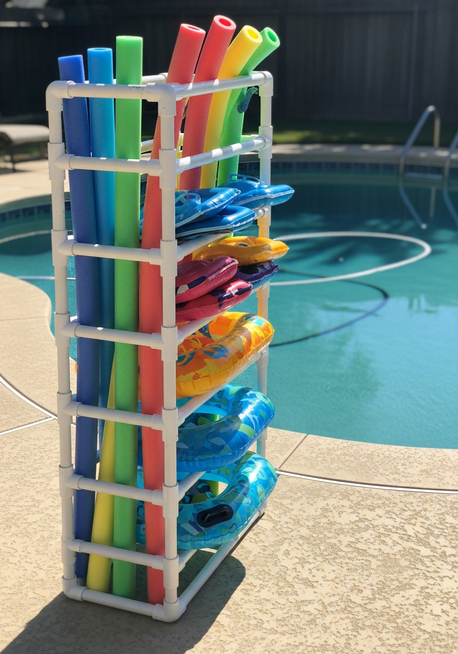 6. DIY PVC Toy Rack