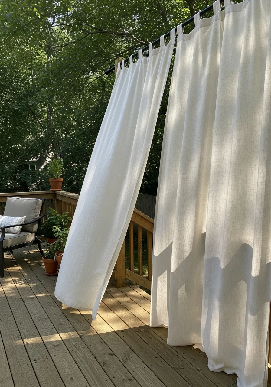 20. Decorate with Outdoor Curtains