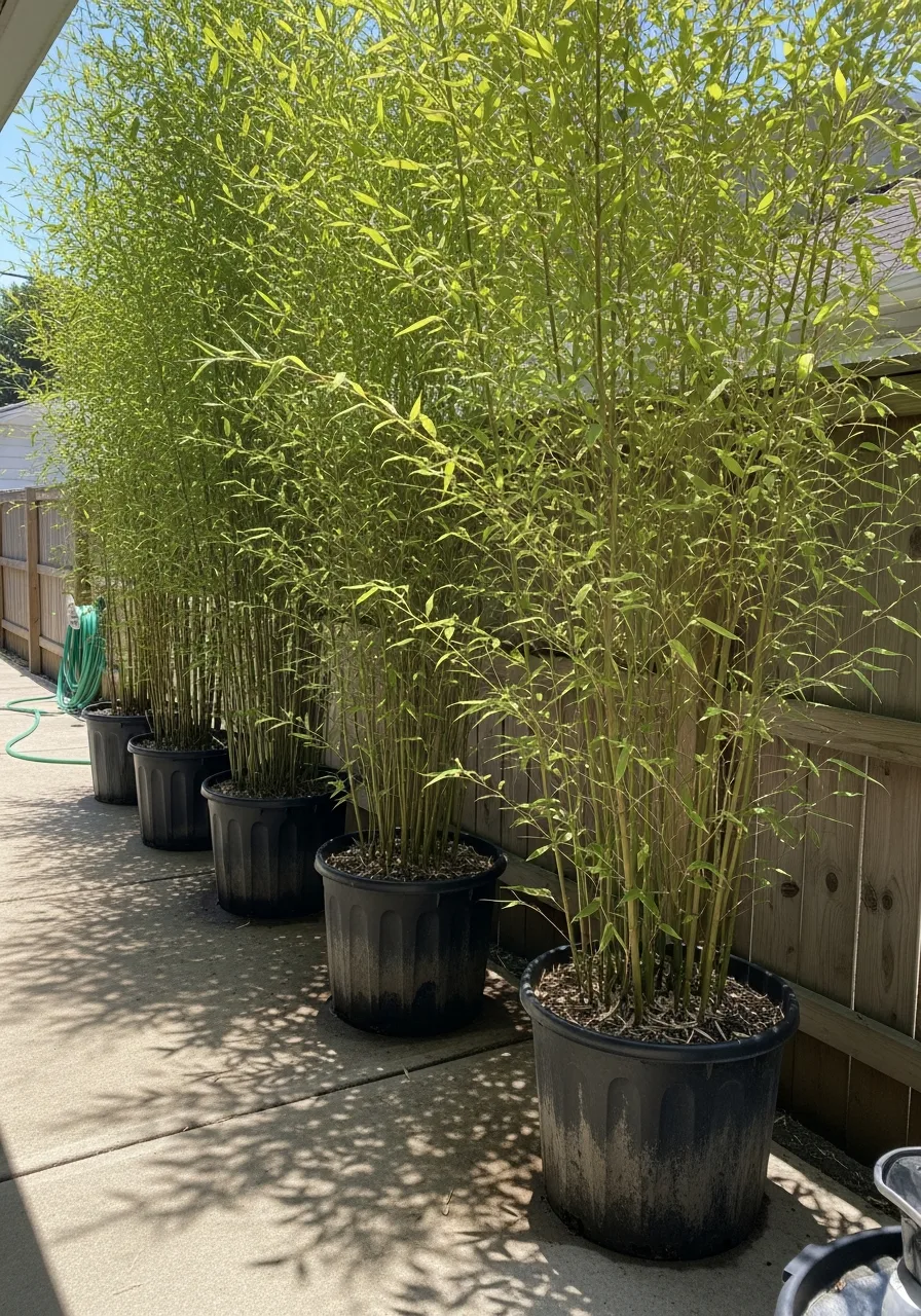 1. Tall Potted Bamboo