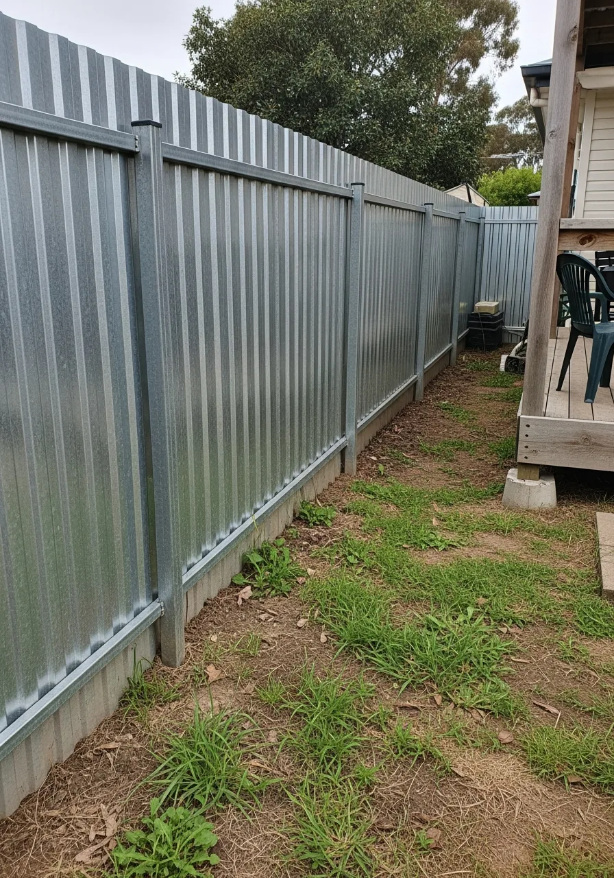 18. Corrugated Metal Fence