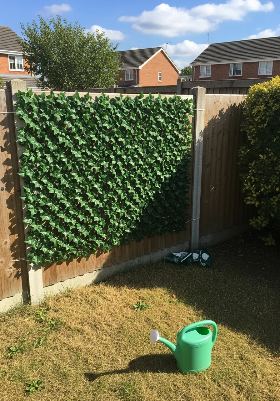 7. Faux Ivy Privacy Fence