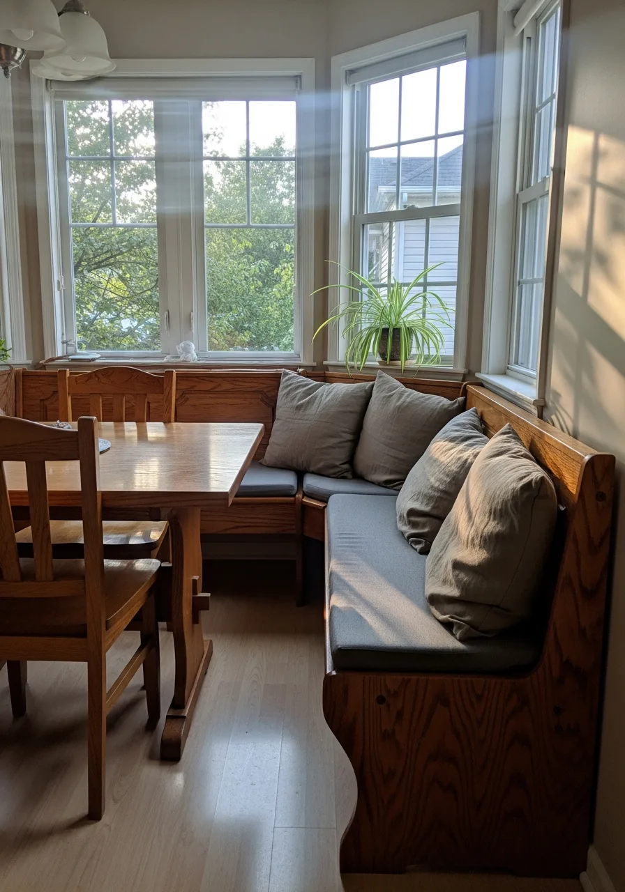 15. Bay Window Dining Bench