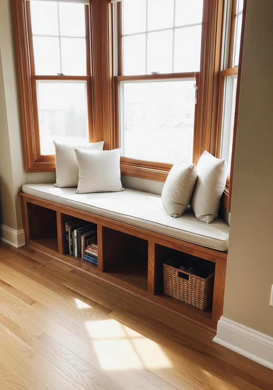 32. Seat With Open Shelving